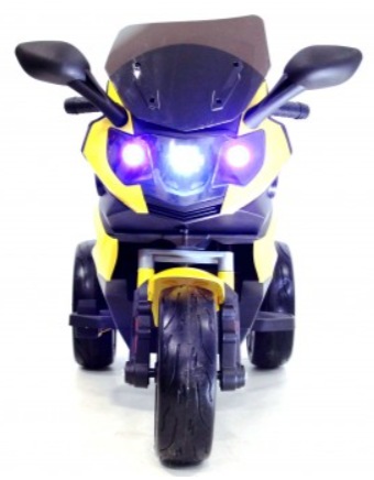 Детский электромобиль, мотоцикл RiverToys K444KK (желтый) трицикл - фото5