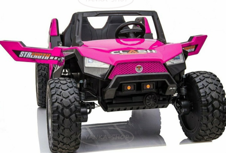 Детский электромобиль RiverToys Buggy A707AA 4WD (розовый) Кондиционер двухместный полноприводный - фото2