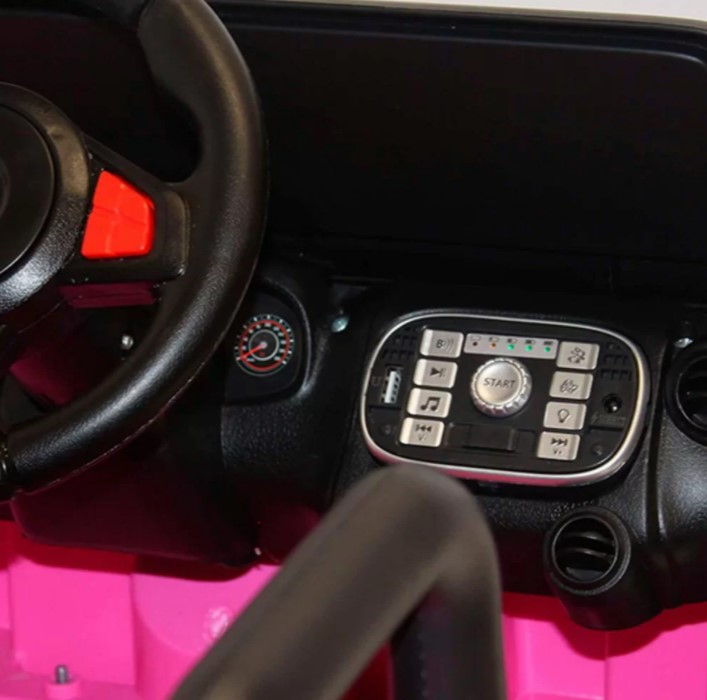 Детский электромобиль RiverToys T222TT (розовый) Jeep - фото5