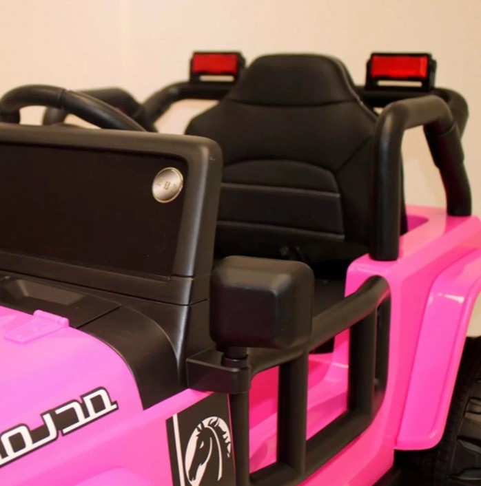 Детский электромобиль RiverToys T222TT (розовый) Jeep - фото2