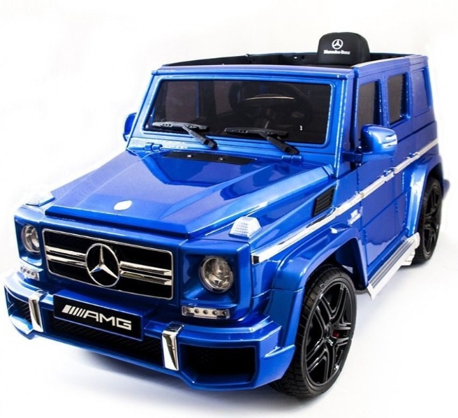 Детский электромобиль RiverToys Mercedes-Benz G63 O777OO (синий глянец) Лицензия - фото6