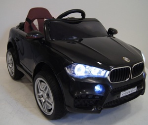 Детский электромобиль RiverToys O006OO VIP (черный) BMW - фото