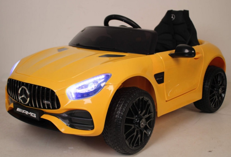Детский электромобиль RiverToys Mercedes-Benz AMG GT O008OO (желтый) лицензия