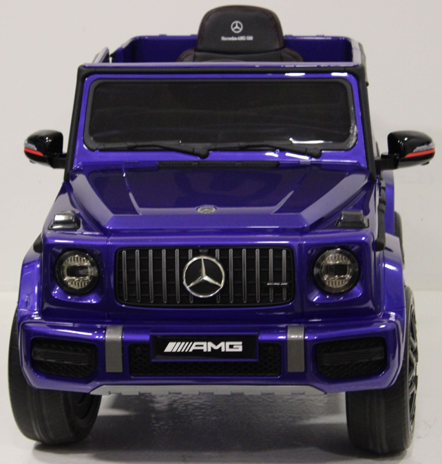 Детский электромобиль RiverToys Mercedes-AMG G63 K999KK (синий глянец) Лицензия - фото2