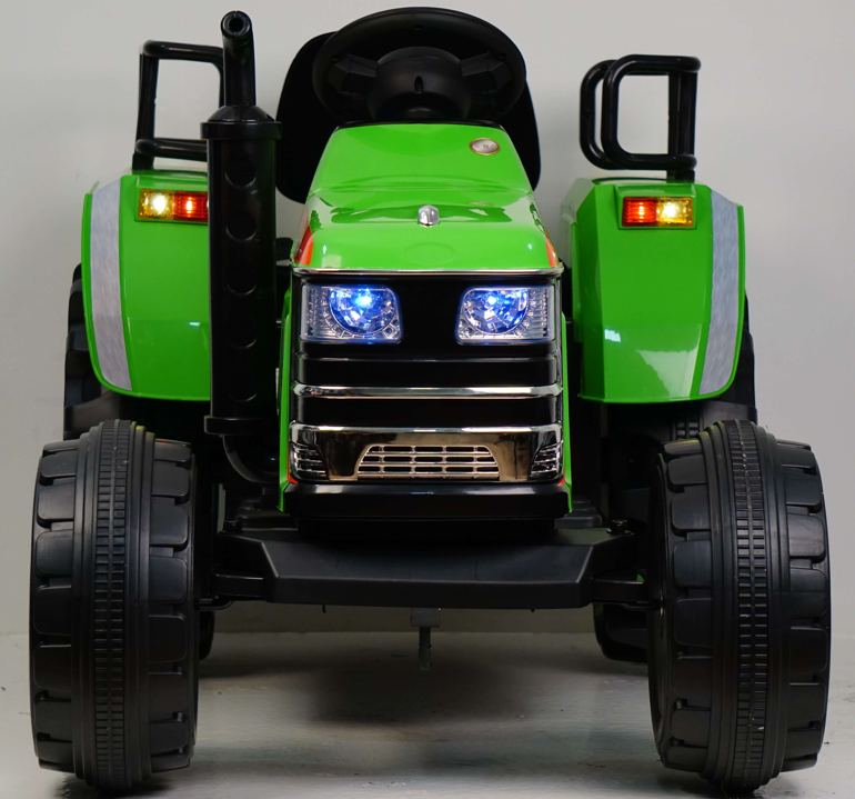 Детский электромобиль RiverToys трактор O030OO (зеленый) - фото2