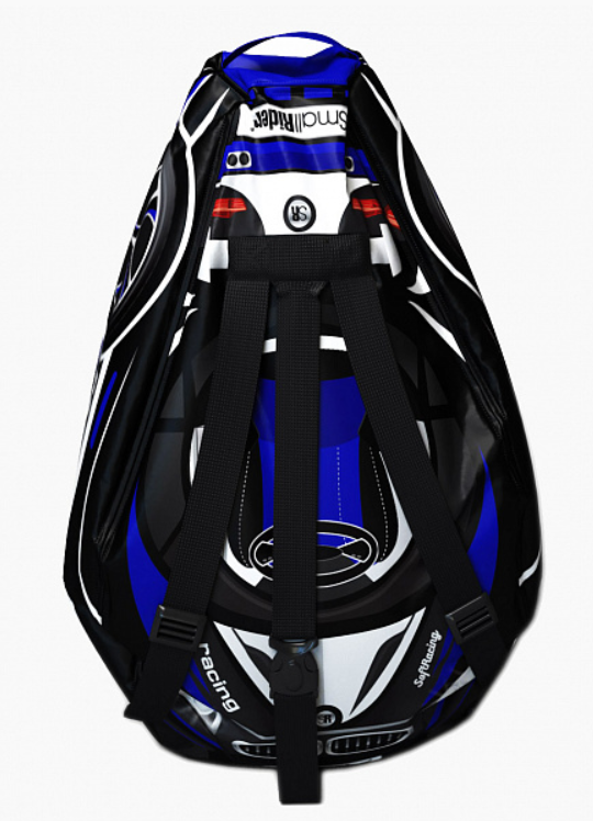 Мешок рюкзак подушка, спинка для тюбингов Small Rider Bags Машинки ST4 цвет синий BM - фото3
