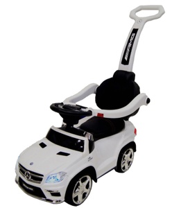 Детская машинка Каталка, толокар RiverToys Mercedes-Benz GL63 A888AA-M (белый) Лицензия - фото