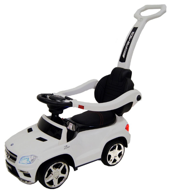 Детская машинка Каталка, толокар RiverToys Mercedes-Benz GL63 A888AA-M (белый) Лицензия - фото2