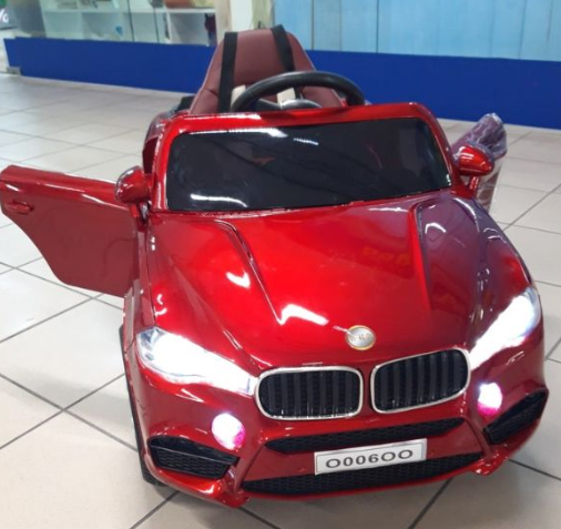 Детский электромобиль RiverToys O006OO VIP (вишневый глянец) автокраска BMW - фото2