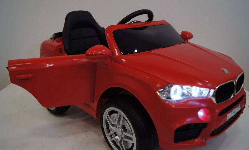 Детский электромобиль RiverToys O006OO VIP (красный) BMW - фото3