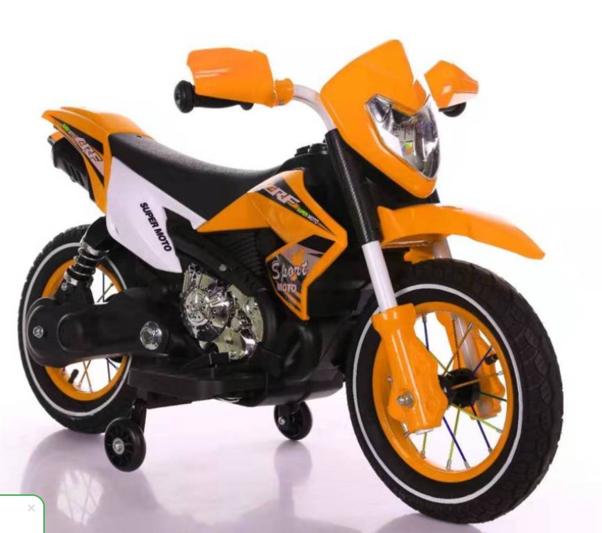 Детский электромобиль, мотоцикл Igro TD FB-6186 (оранжевый) OA - фото2