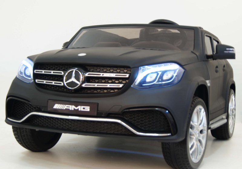 Детский электромобиль RiverToys Mercedes-Benz GLS63 4WD (черный матовый) лицензия - фото4