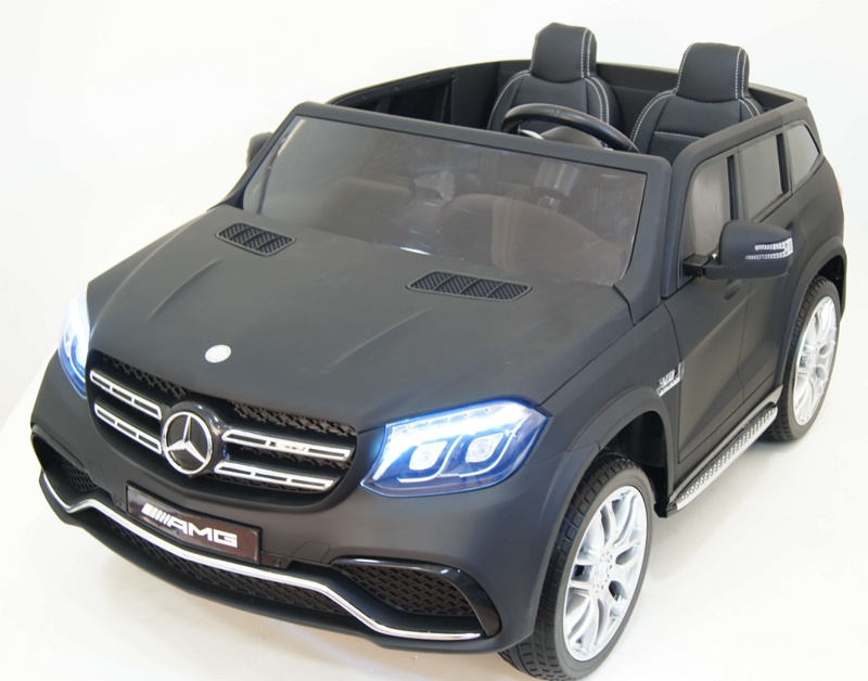 Детский электромобиль RiverToys Mercedes-Benz GLS63 4WD (черный матовый) лицензия - фото3