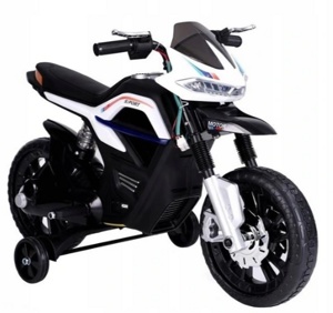 Детский электромобиль, мотоцикл RiverToys Moto JT5158 (белый) - фото