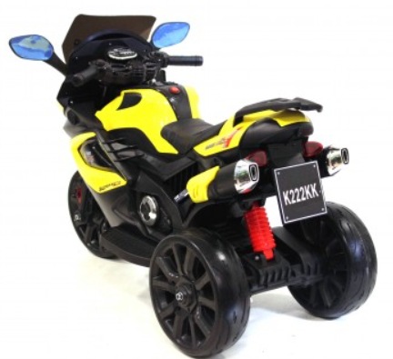 Детский электромобиль, мотоцикл RiverToys K444KK (белый) трицикл - фото5