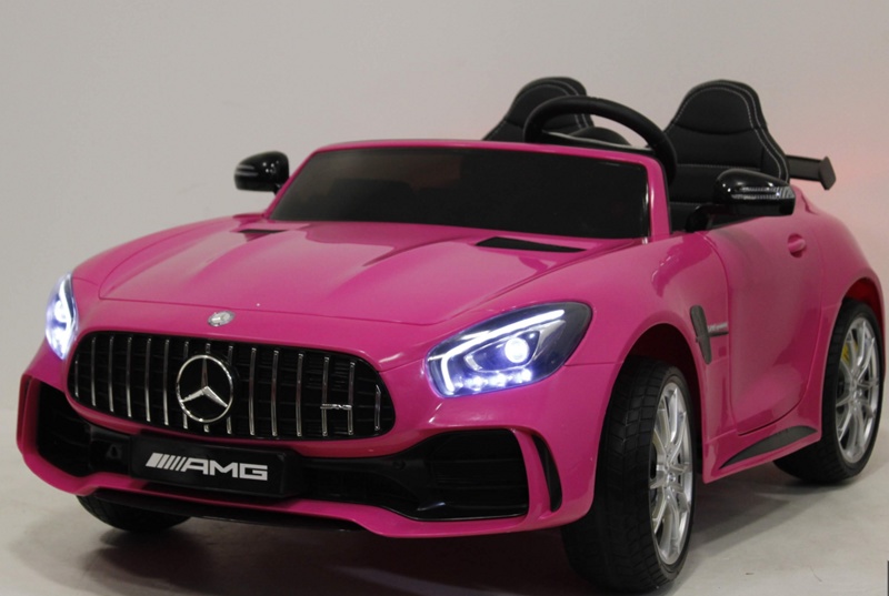 Детский электромобиль RiverToys Mercedes-Benz AMG GTR HL289 (розовый) Лицензия двухместный полнопривод - фото3