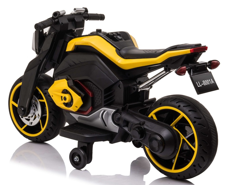 Детский электромобиль, мотоцикл RiverToys X111XX (желтый) - фото6