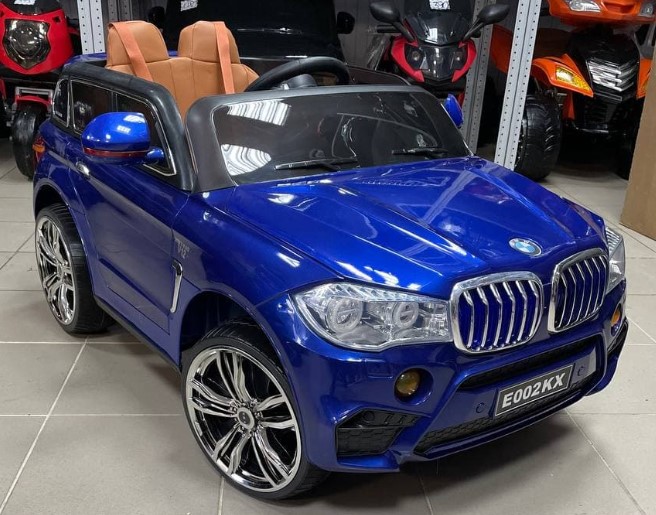 Детский электромобиль RiverToys BMW E002KX (синий глянец) автокраска - фото2