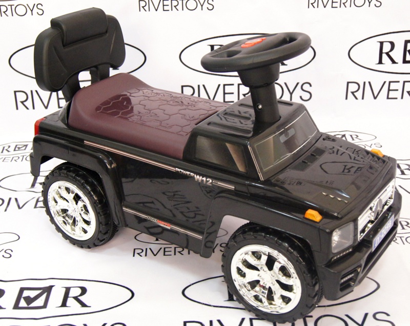 Детская машинка-каталка толокар RiverToys Mercedes-Benz JYZ-09B (черный) - фото3