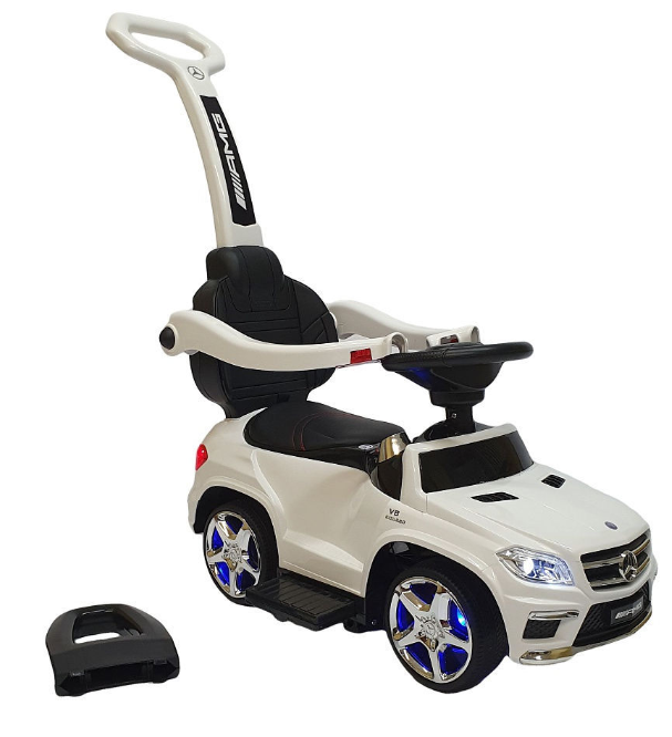 Детская машинка Каталка-качалка, толокар на аккумуляторе RiverToys Mercedes-Benz GL63 A888AA-H (белый/черный) Лицензия - фото5