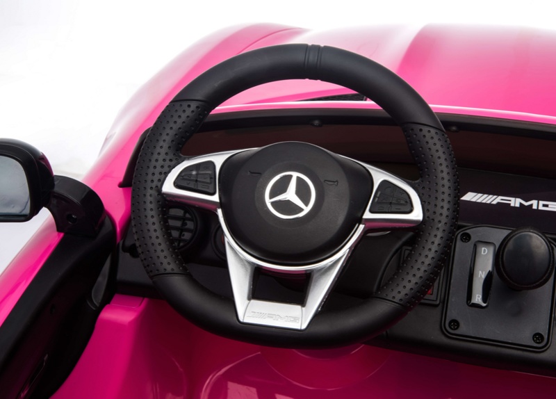 Детский электромобиль RiverToys Mercedes-Benz AMG GTR HL289 (розовый) Лицензия двухместный полнопривод - фото2