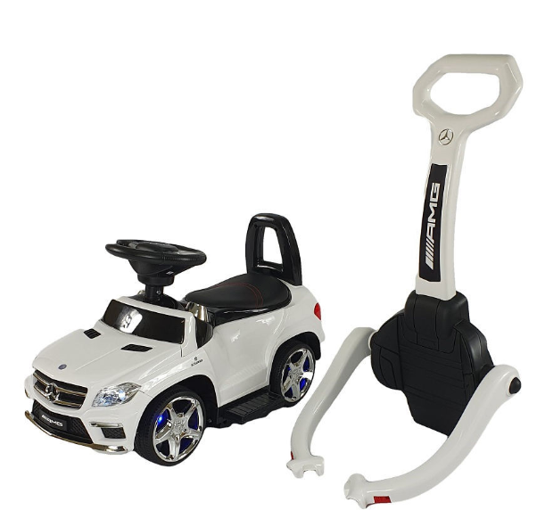 Детская машинка Каталка-качалка, толокар на аккумуляторе RiverToys Mercedes-Benz GL63 A888AA-H (белый/черный) Лицензия - фото6