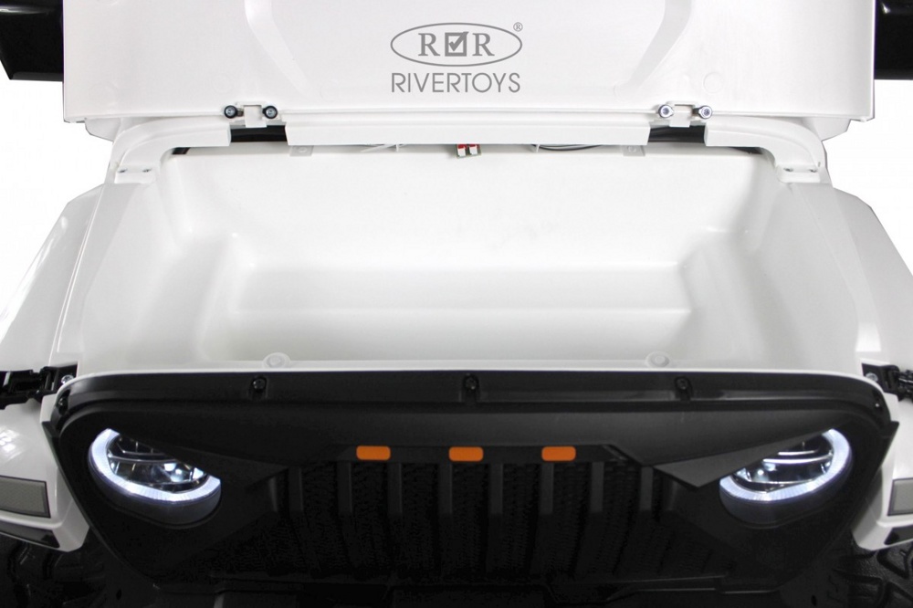 Детский электромобиль RiverToys Jeep A222AA (белый) Двухместный Полноприводный - фото4