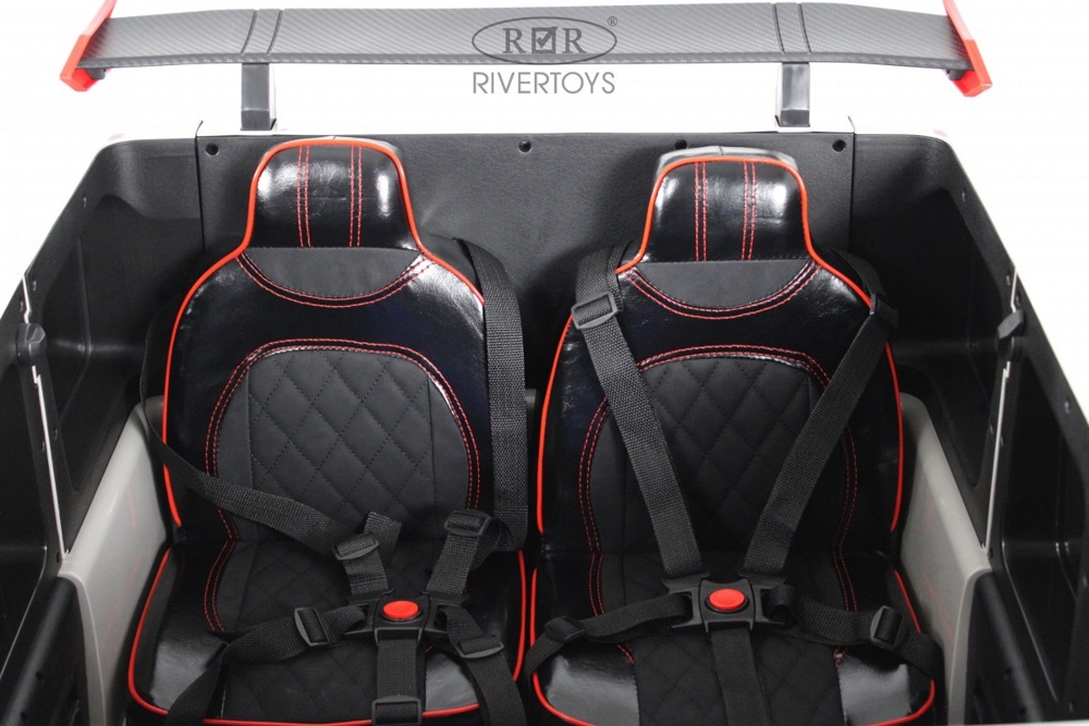 Детский электромобиль RiverToys Z888ZZ (серый) Brabus Полноприводный Двухместный фото-4