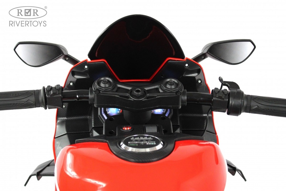 Детский электромотоцикл RiverToys М777БХ (красный) Ducati - фото3