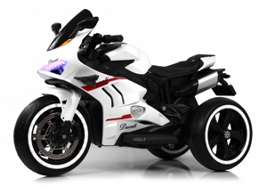 Детский электромотоцикл RiverToys М777БХ (белый) Ducati - фото
