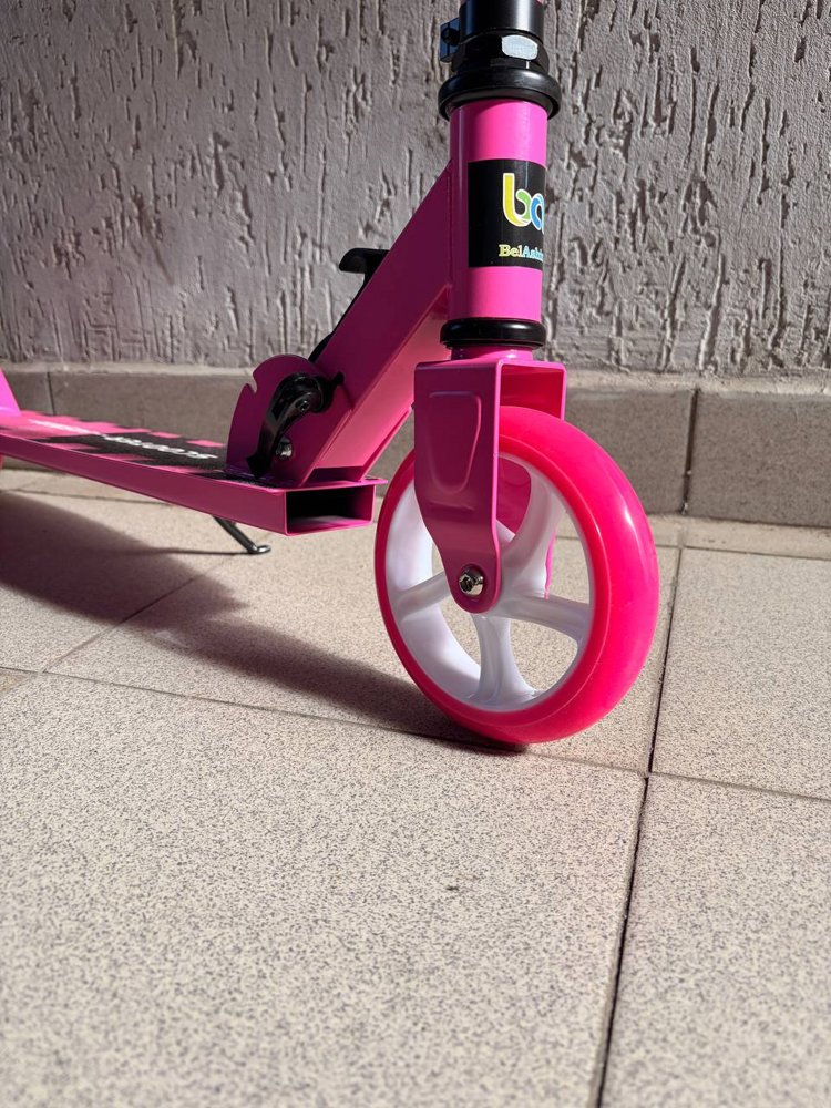 Складной детский самокат BelAshimi Scooter 2021 (розовый) фото-4