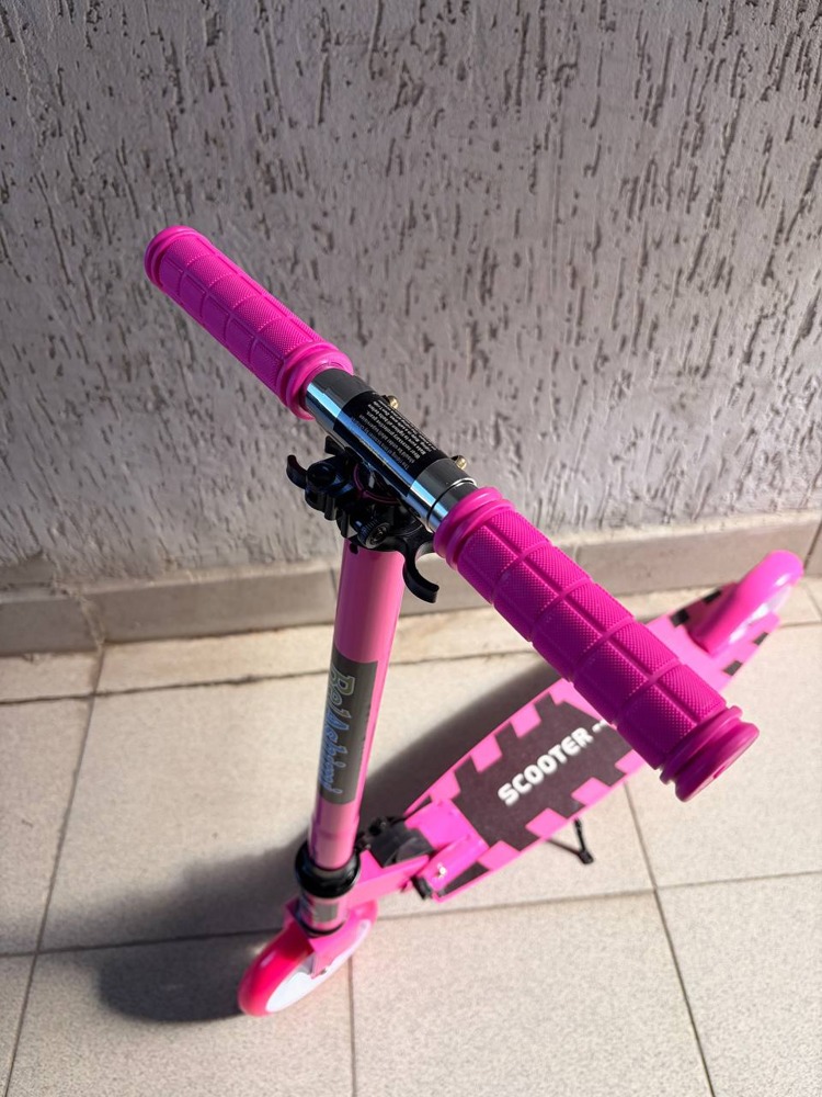 Складной детский самокат BelAshimi Scooter 2021 (розовый) фото-3