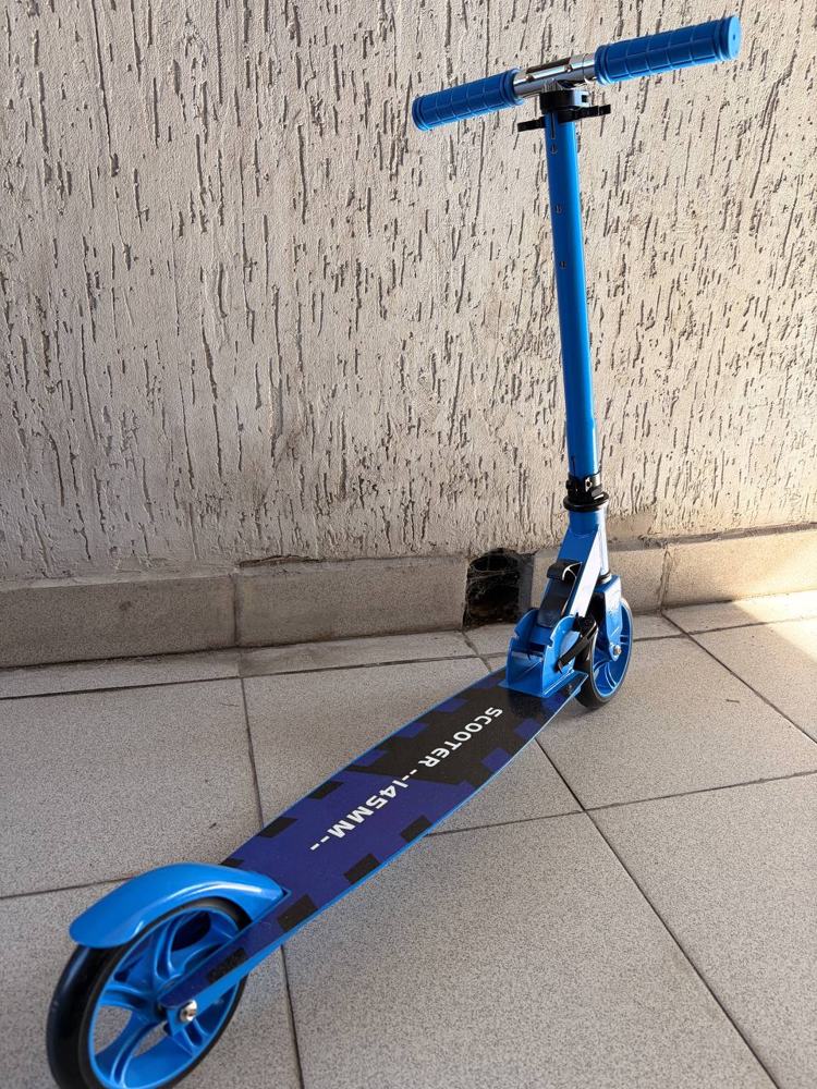 Складной детский самокат BelAshimi Scooter 2021 (синий)  фото-5