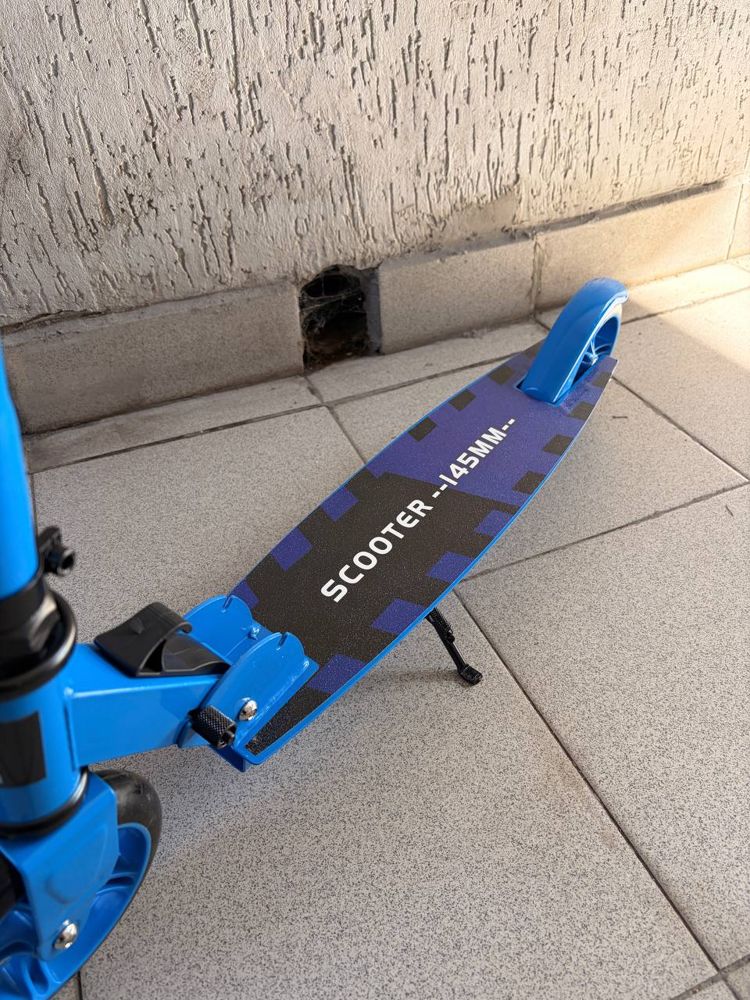 Складной детский самокат BelAshimi Scooter 2021 (синий)  фото-4
