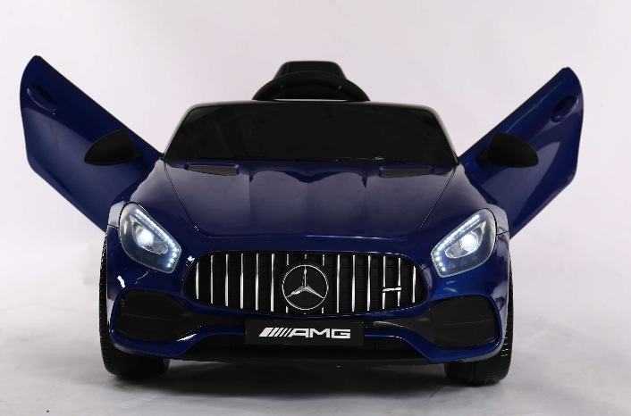Детский электромобиль RiverToys Mercedes-Benz AMG GT O008OO (синий) автокраска глянец лицензия - фото2
