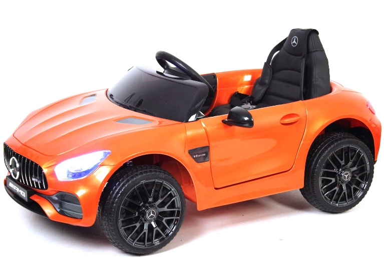 Детский электромобиль RiverToys Mercedes-Benz AMG GT O008OO (оранжевый) лицензия - фото