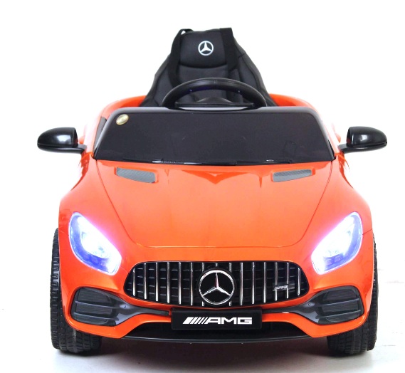 Детский электромобиль RiverToys Mercedes-Benz AMG GT O008OO (оранжевый) лицензия - фото2