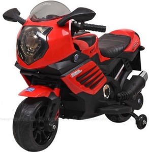 Детский электромобиль, мотоцикл RiverToys K333KK (красный) Kawasaki - фото