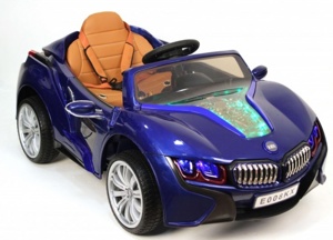 Детский электромобиль RiverToys BMW I8 E008KX (синий) - фото