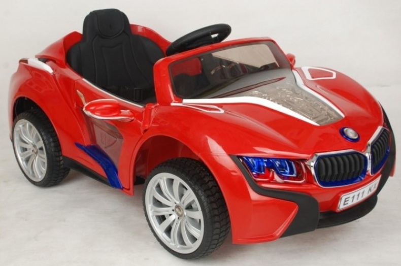 Детский электромобиль RiverToys BMW I8 E008KX (красный)