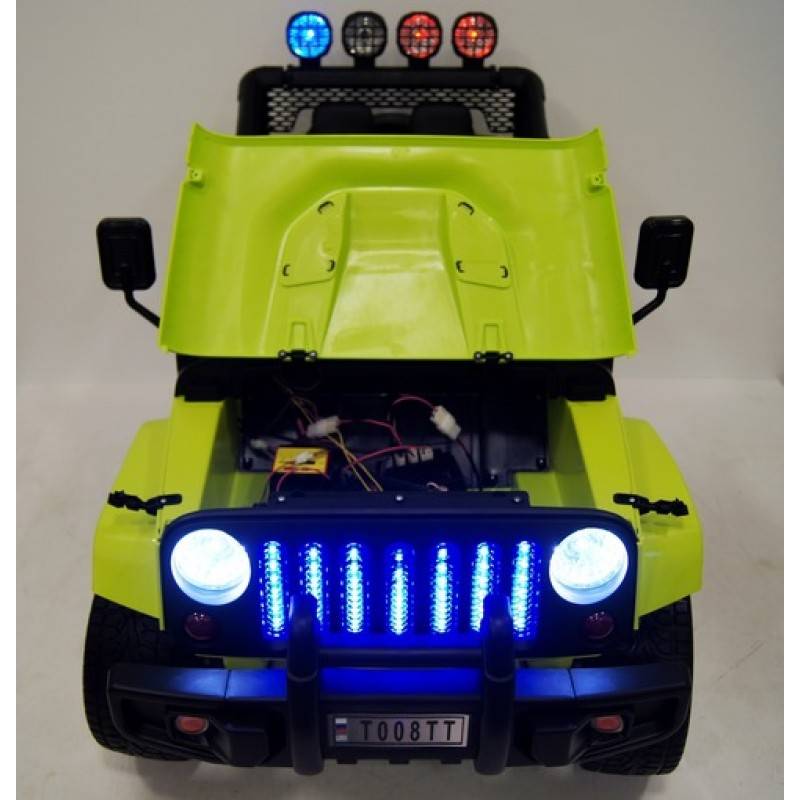 9Детский электромобиль RiverToys Jeep 4WD T008TT (камуфляжный) двухместный полноприводный - фото6