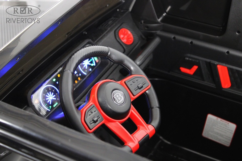 Детский электромобиль RiverToys Z888ZZ (серый) Brabus Полноприводный Двухместный фото-5