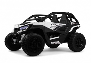 Детский электромобиль RiverToys C555CC (белый) Buggy Двухместный Полноприводный - фото