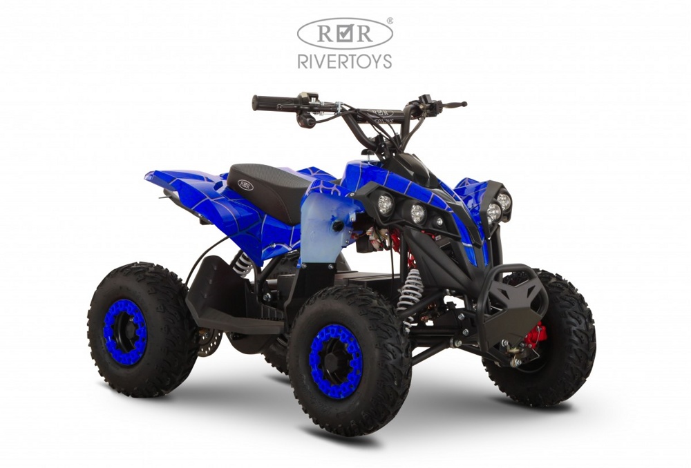 Детский электроквадроцикл RiverToys MARK (синий Spider) - фото6