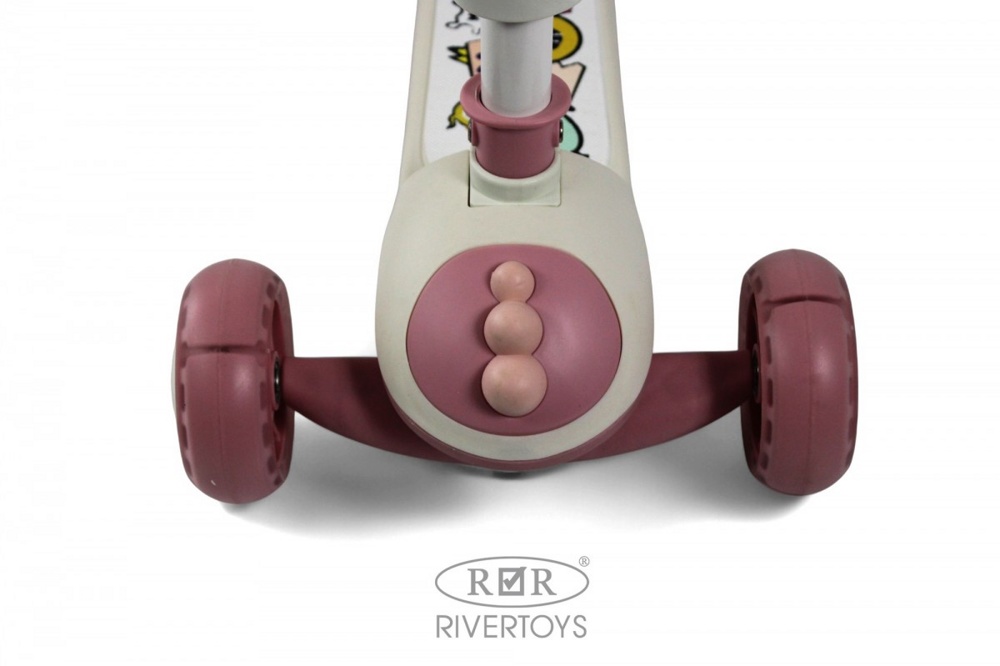 Детский самокат RiverToys HB-8002S (розовый) Складной фото-4 Детский самокат RiverToys HB-8002S (розовый) Складной фото-4