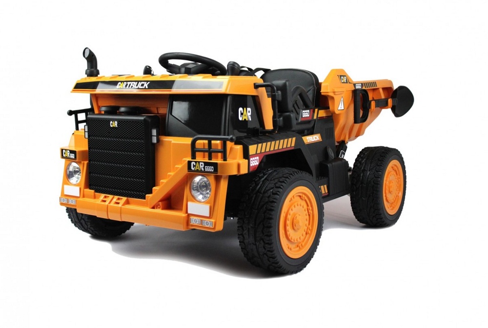Детский электромобиль RiverToys C444CC (оранжевый) двухместный - фото
