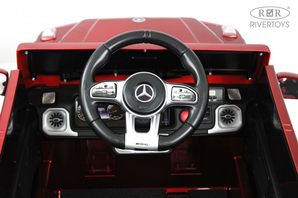 Детский электромобиль RiverToys Mercedes-Benz G63 O111OO (красный глянец) Лицензия - фото4