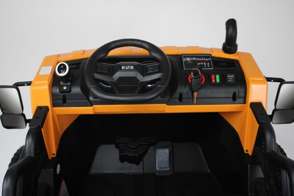 Детский электромобиль RiverToys C444CC (оранжевый) двухместный - фото4