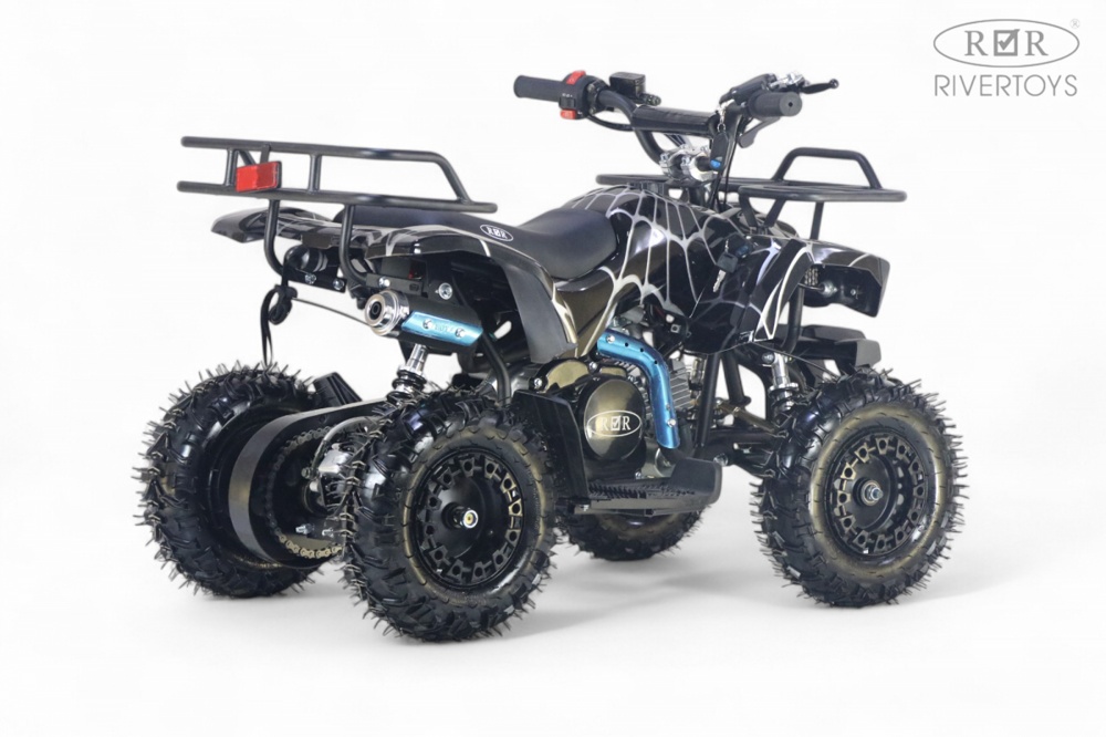 Детский квадроцикл RiverToys TIGER (черный spider) Бензиновый - фото4