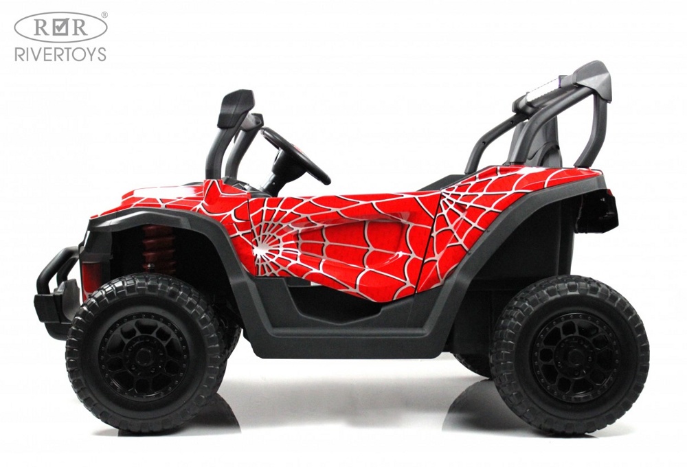 Детский электромобиль RiverToys Buggy P333PP (красный паук) Двухместный Полноприводный - фото6